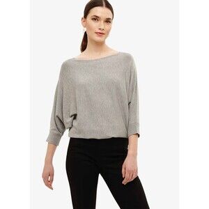 Phase Eight women's Becca Sparkle Batwing sweater 3/4 sleeve in Grey Size M